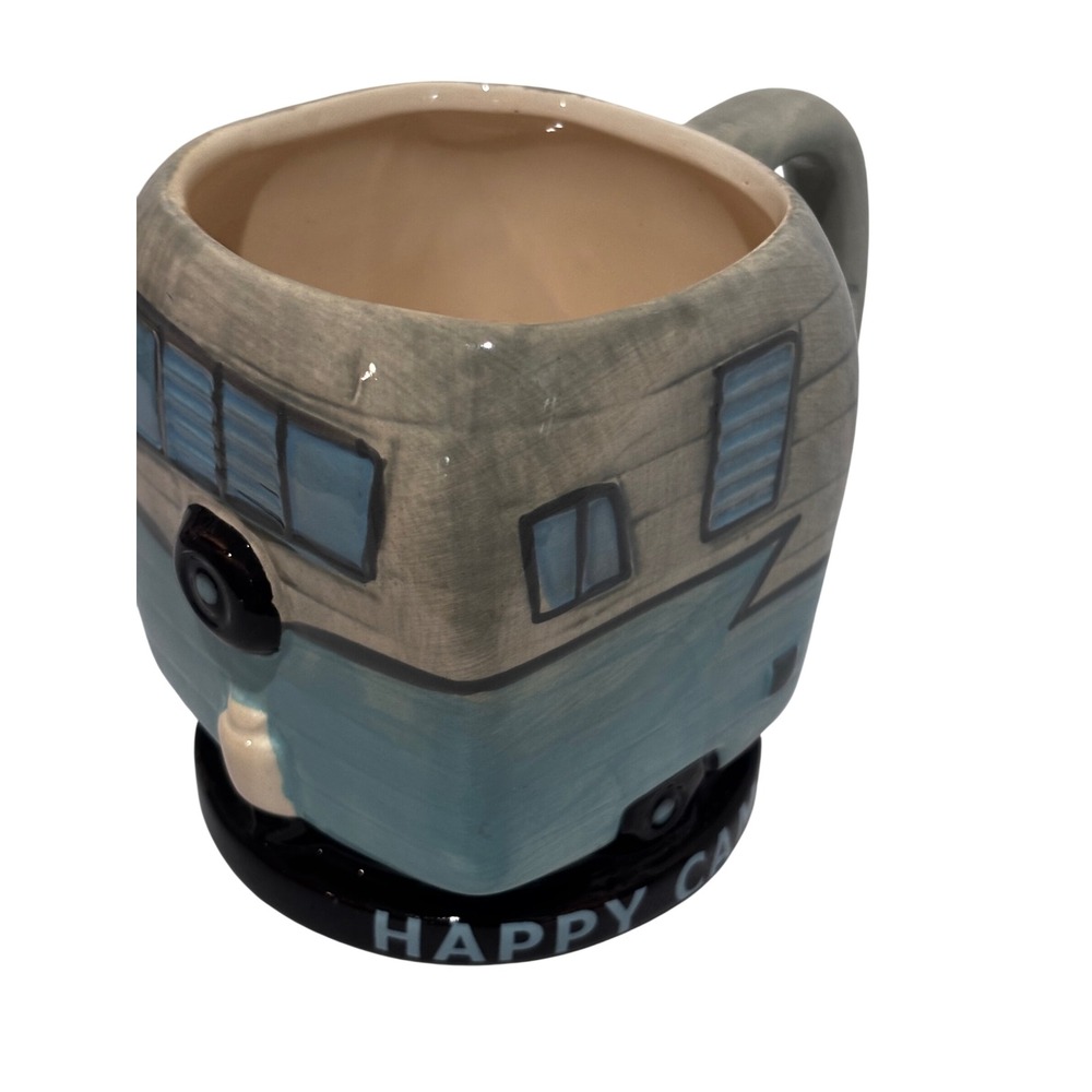 BigMouth Inc Happy Camper Vintage RV Travel Trailer Ceramic Coffee Mug Retro